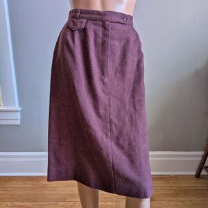 Vintage 80s Brooks Additions Wool Blend Pencil Skirt Librarian Dark Academia 7